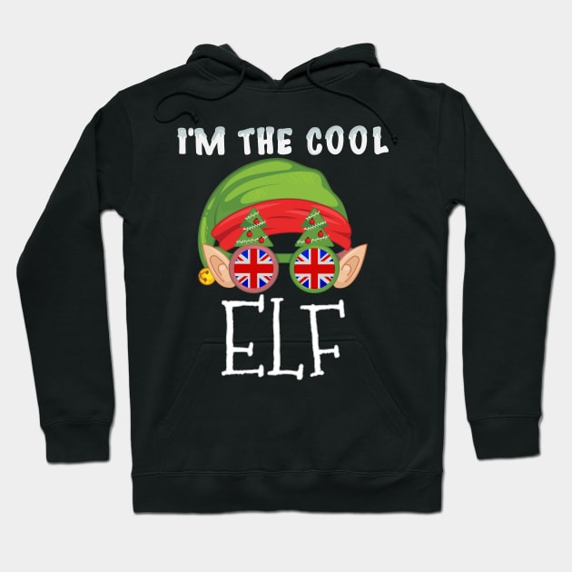 Christmas  I'm The Cool British Elf - Gift for British From Great Britain Hoodie by Country Flags